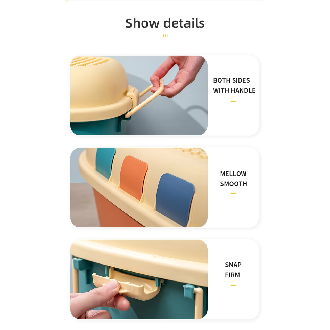 Large Kids Toy Box with Wheels – Rolling Storage Bin