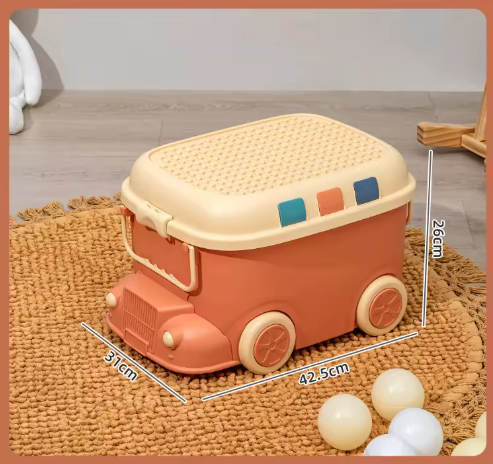 Large Kids Toy Box with Wheels – Rolling Storage Bin